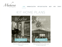 Tablet Screenshot of mahanahomes.com